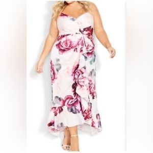 Vintage blossom maxi dress in blush